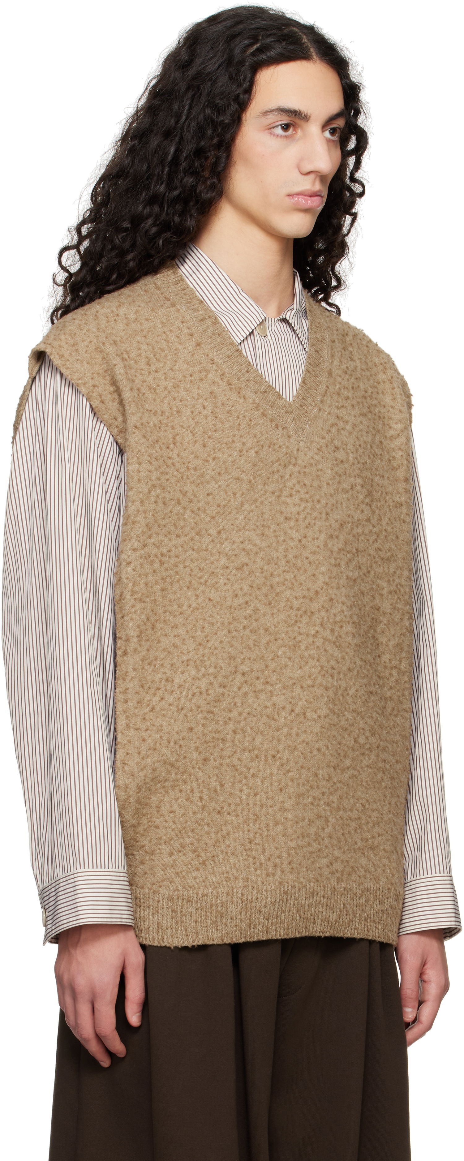 Sweater Maison Margiela Maison Margiela Pilling Knit Vest Brun | S50TH0065 M13108, 1