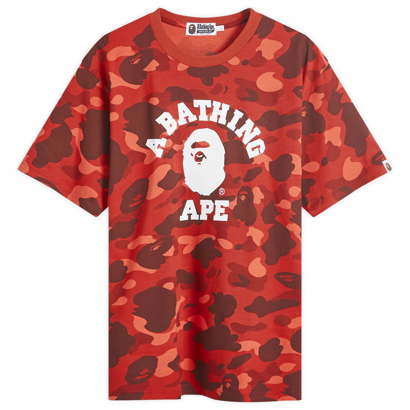 T-shirt BAPE A Bathing Ape Colour Camo College T-Shirt Rød | 001CSK301002M-RED