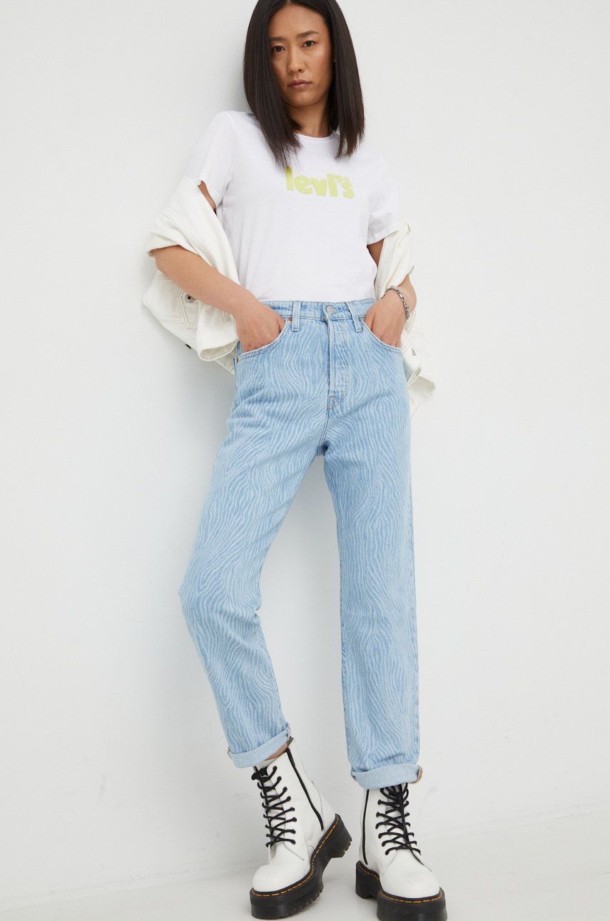 Jeans Levi's High Waist 501 Crop Jeans Blå | 36200.0244, 0