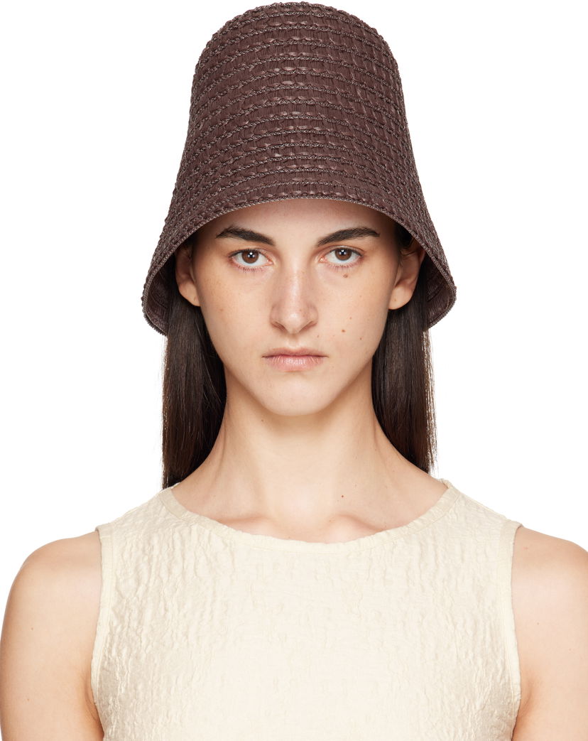 Hat Max Mara Max Mara Wainer Woven Beach Hat Brun | 2514571052600