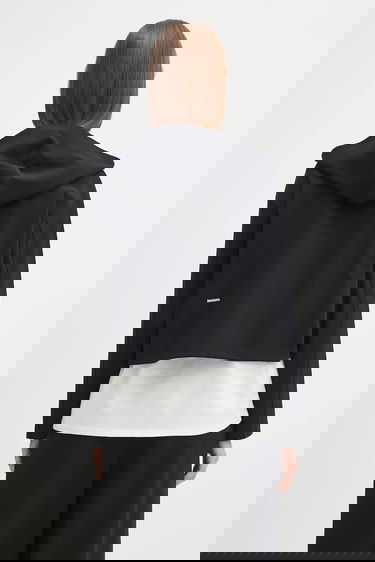 Sweatshirt PANGAIA Pangaia DNA Double Jersey Zip Up Cropped Hoodie Sort | 10002361, 2