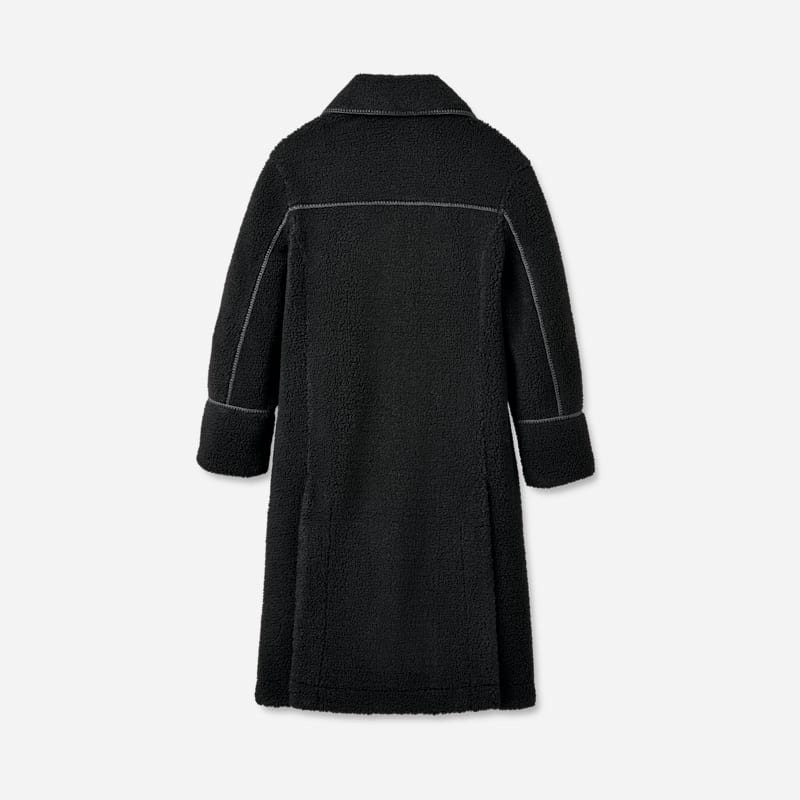 Frakker UGG Sema Fluff Long Coat Sort | 1171458-BLK, 1