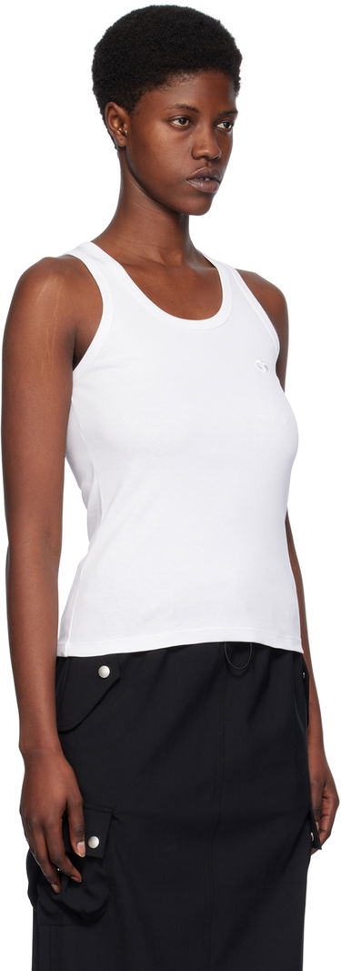 Tanktop Coperni Coperni Embroidered Tank Top Hvid | COPJS12510, 3