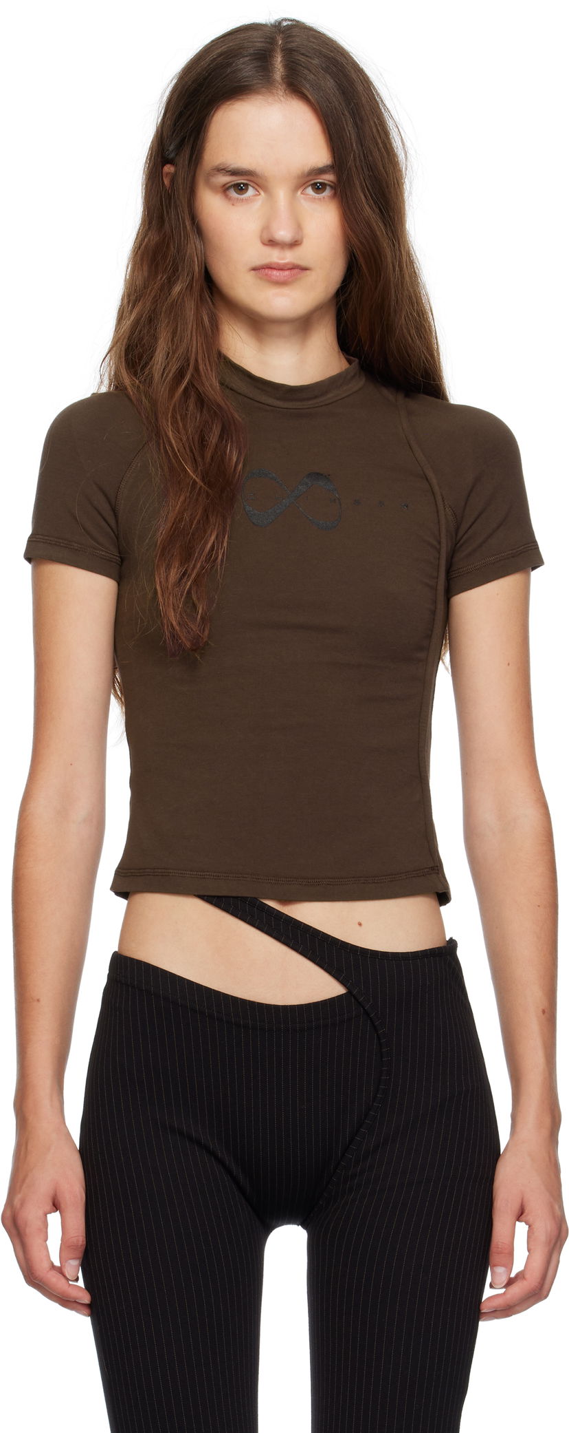 T-shirt Ottolinger Ottolinger Deconstructed T-Shirt Brun | 115-102015-02
