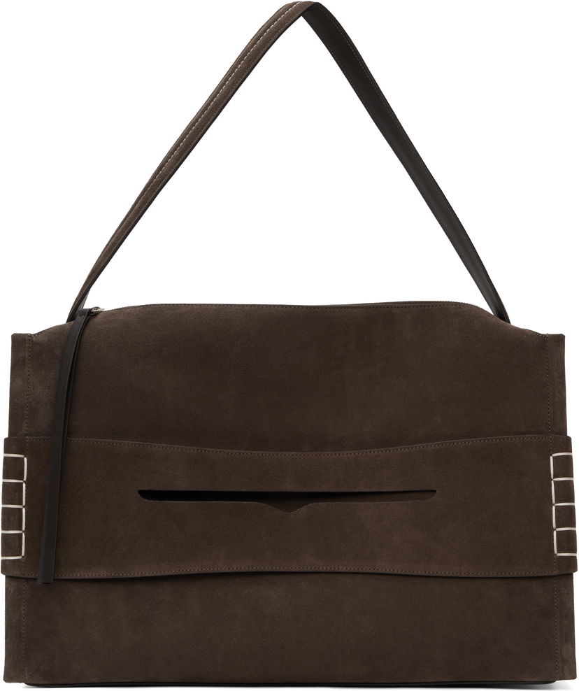 Skuldertaske JW Anderson JW Anderson Large Loafer Suede Shoulder Bag Brun | HB0717-LA0364