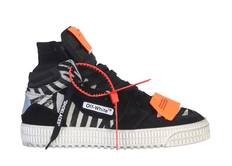 Sneakers og sko Off-White 3.0 Off Court High-Top Pony Zebra W Sort | OWIA112R21LEA0021001, 0