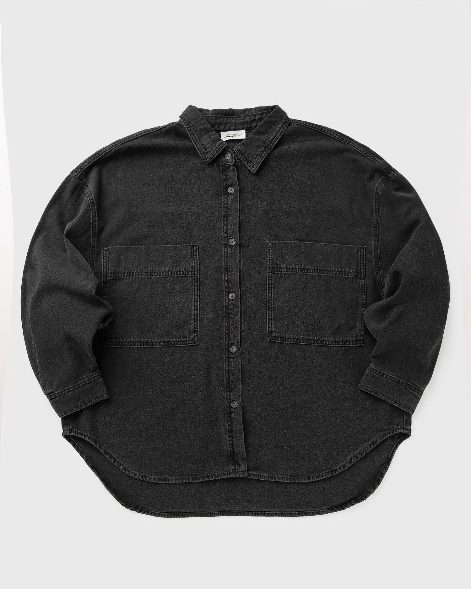 Skjorte American Vintage JAZY Long Sleeve Denim Shirt with Chest Pockets Sort | JAZ06CH25-BLACK, 0