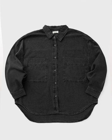 Skjorte American Vintage JAZY Long Sleeve Denim Shirt with Chest Pockets Sort | JAZ06CH25-BLACK, 0