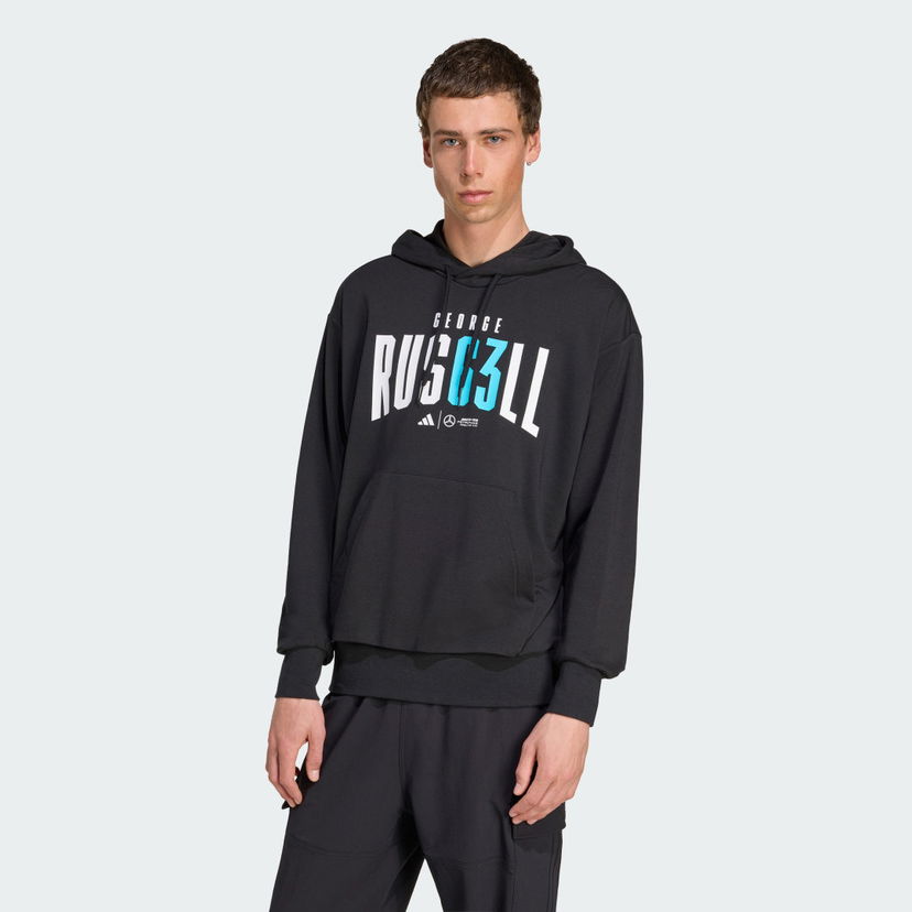 Sweatshirt adidas Performance Mercedes-AMG Petronas Formula One Team George Russell Hoodie Sort | JZ8903