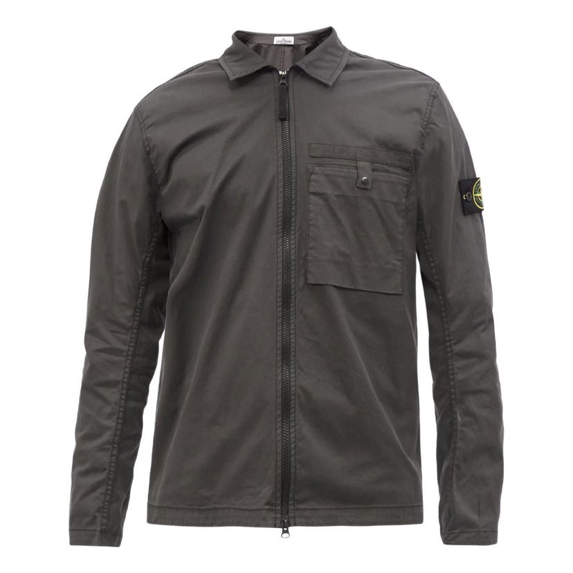 Skjorte Stone Island Supima Cotton Shirt Jacket Grøn | 761512619-V0065