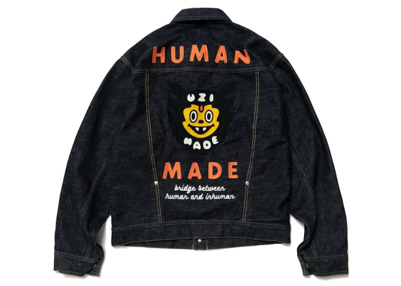 Bomberjakke Human Made Uzi Made Denim Jacket Blå | XX23JK005