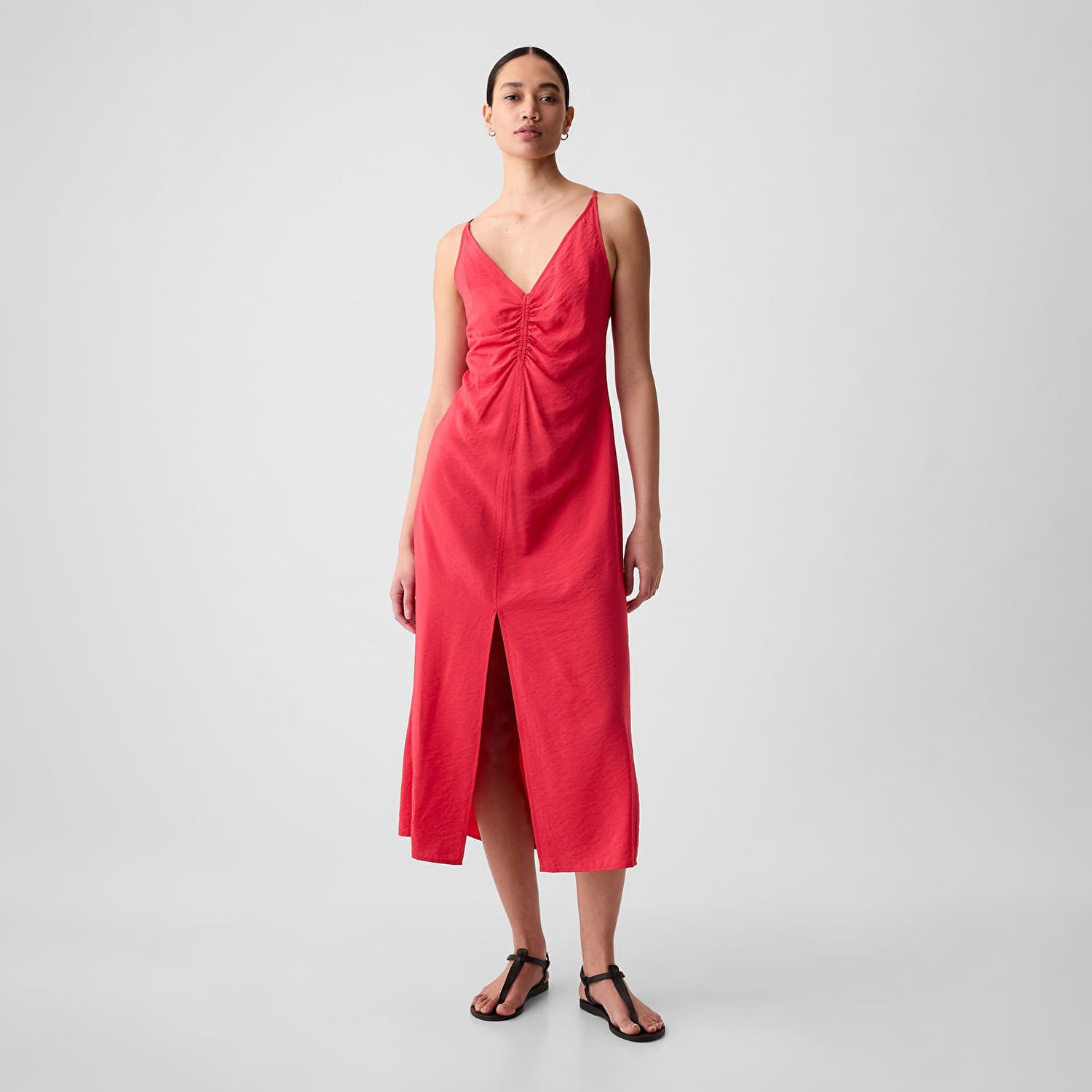 Kjole GAP Dresses Strappy Back Maxi Slip Dress Slipper Red Rød | 880265-01, 0