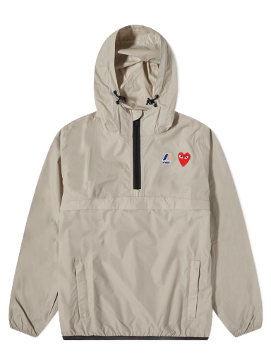 Vindjakke Comme des Garçons K-Way x Half Zip Packable Jacket Beige | P1J502-3