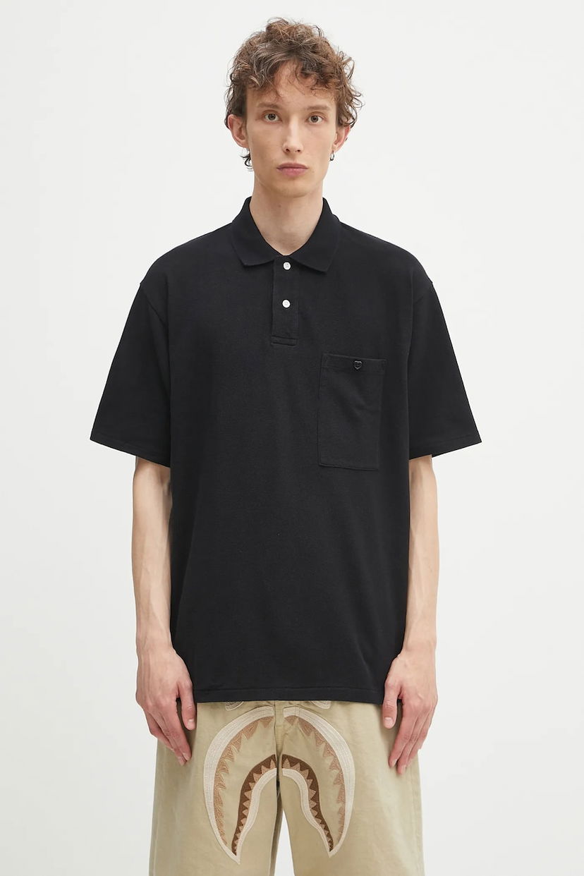 Polo skjorte Human Made Human Made Pocket Polo Shirt Sort | HM29CS025