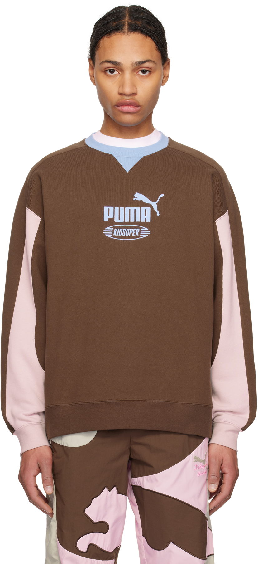 Sweater KidSuper KidSuper Studios King Crew Sweatshirt Brun | 62670065