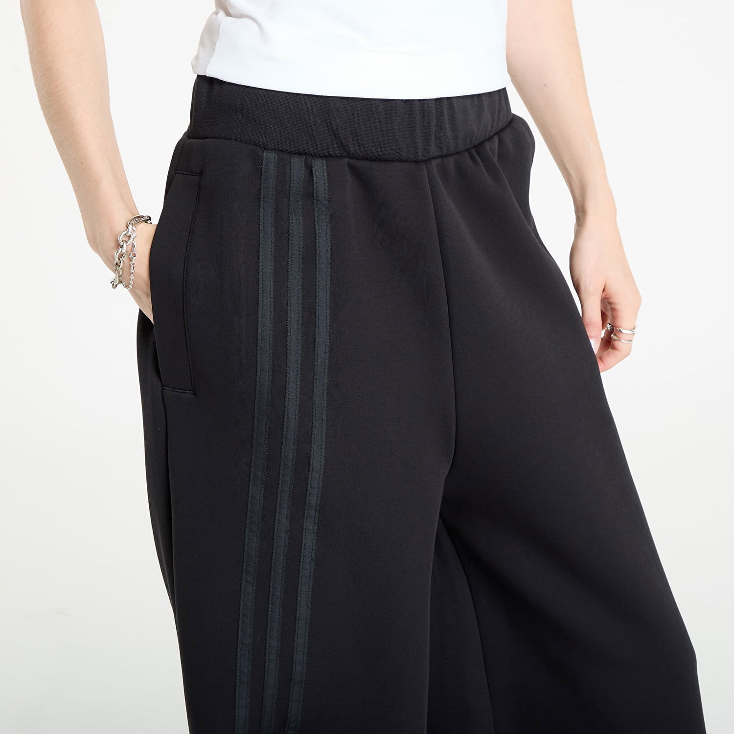 Bukser adidas Performance Off Placed 3-Stripes Wide Leg Pants Sort | JX2733, 1