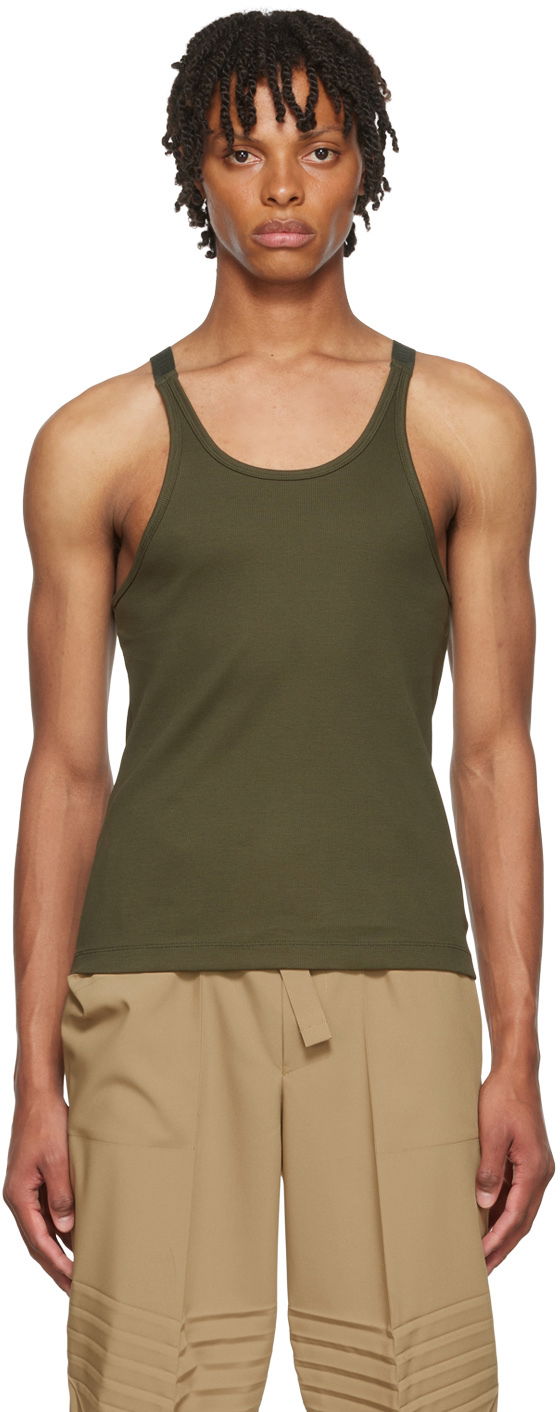Tanktop Dion Lee Men's Exclusive Ribbed Tank Top Grøn | MOSS RIB