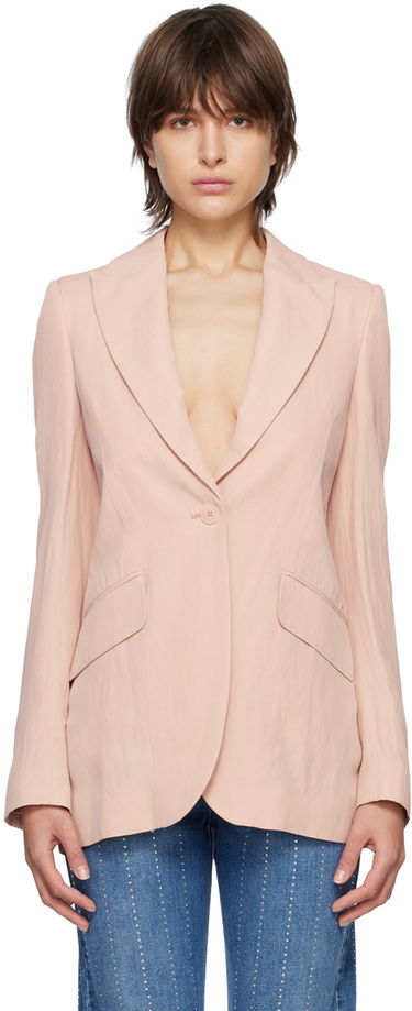 Jakke Stella McCartney Stella McCartney Women's Peaked Lapel Blazer Lyserød | 6500383STA49, 0