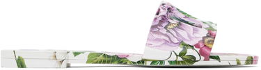 Kjole Dolce & Gabbana Dolce&Gabbana Floral Print Rubber Slides Hvid | CW2215 A6L05, 0