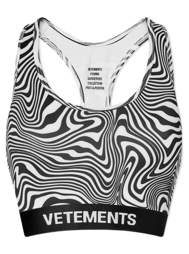 Bh VETEMENTS Zebra Sports Bra Sort | WE52TR200Z