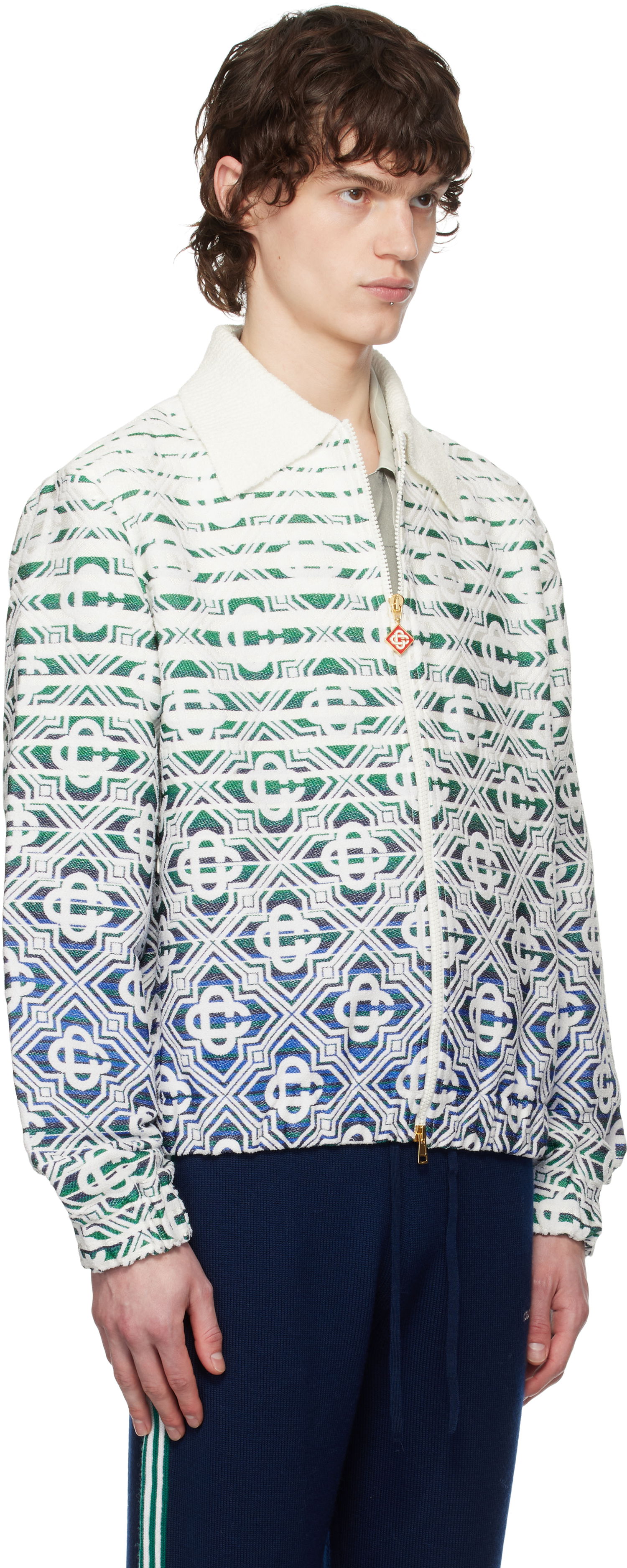 Bomberjakke Casablanca Casablanca Monogram Gradient Towelling Jacket Flerfarvet | MPS25-JTP-306-01, 1