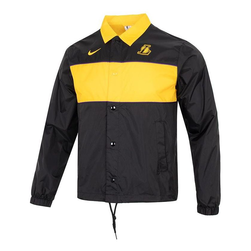 Vindjakke Nike NBA Lakers Coach Jacket Sort | DR2338-010, 0