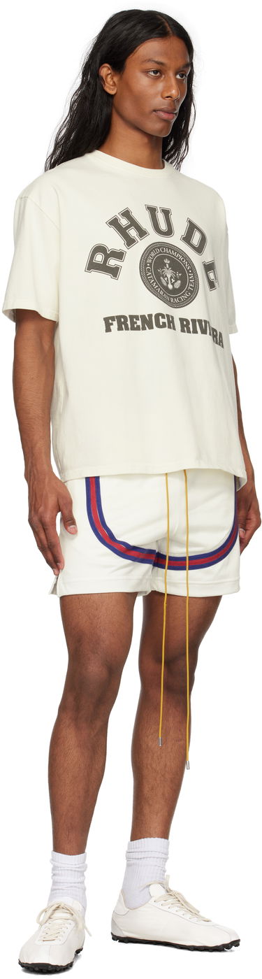 Shorts Rhude Rhude Crest Veille Track Shorts Hvid | RHSS25SH01230, 3