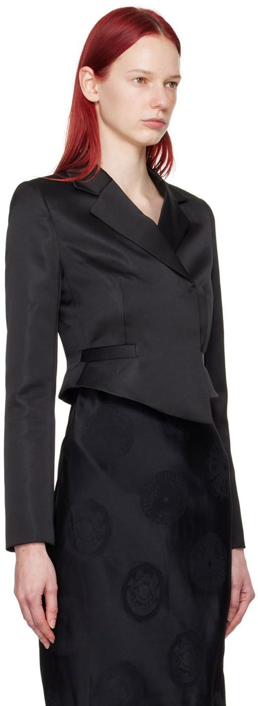 Jakke Coperni Coperni Cropped Satin Blazer Sort | COPV54828, 1
