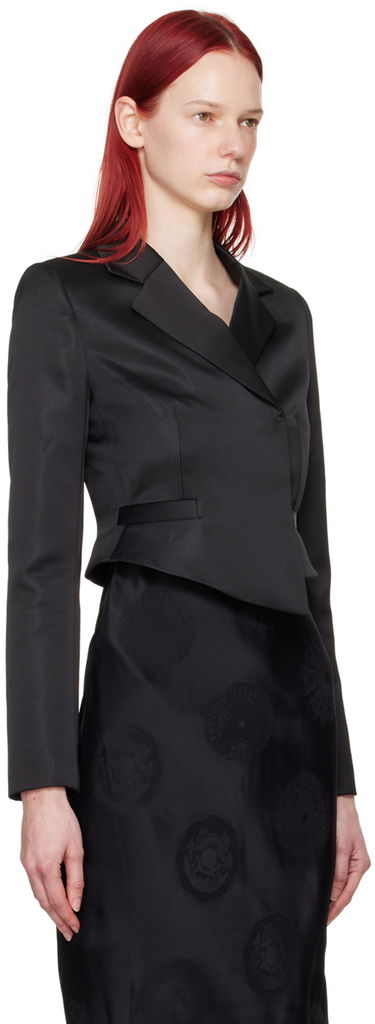 Jakke Coperni Coperni Cropped Satin Blazer Sort | COPV54828, 1