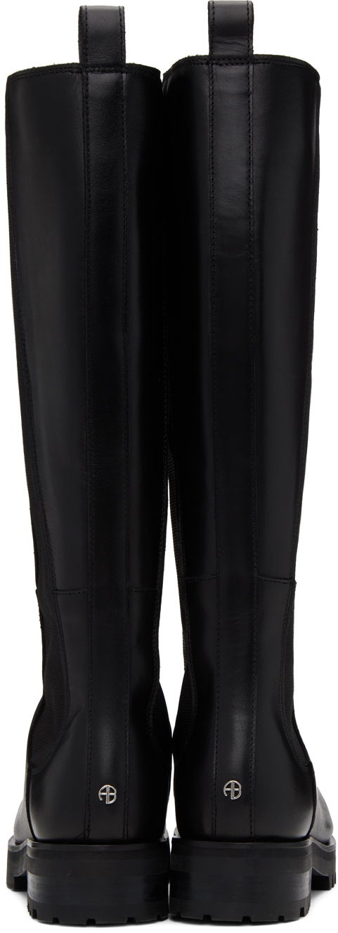 Tøj Anine Bing ANINE BING Justine Lug Sole Knee-High Boots Sort | A-14-1142-000, 1