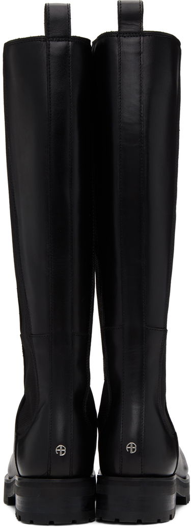 Tøj Anine Bing ANINE BING Justine Lug Sole Knee-High Boots Sort | A-14-1142-000, 1