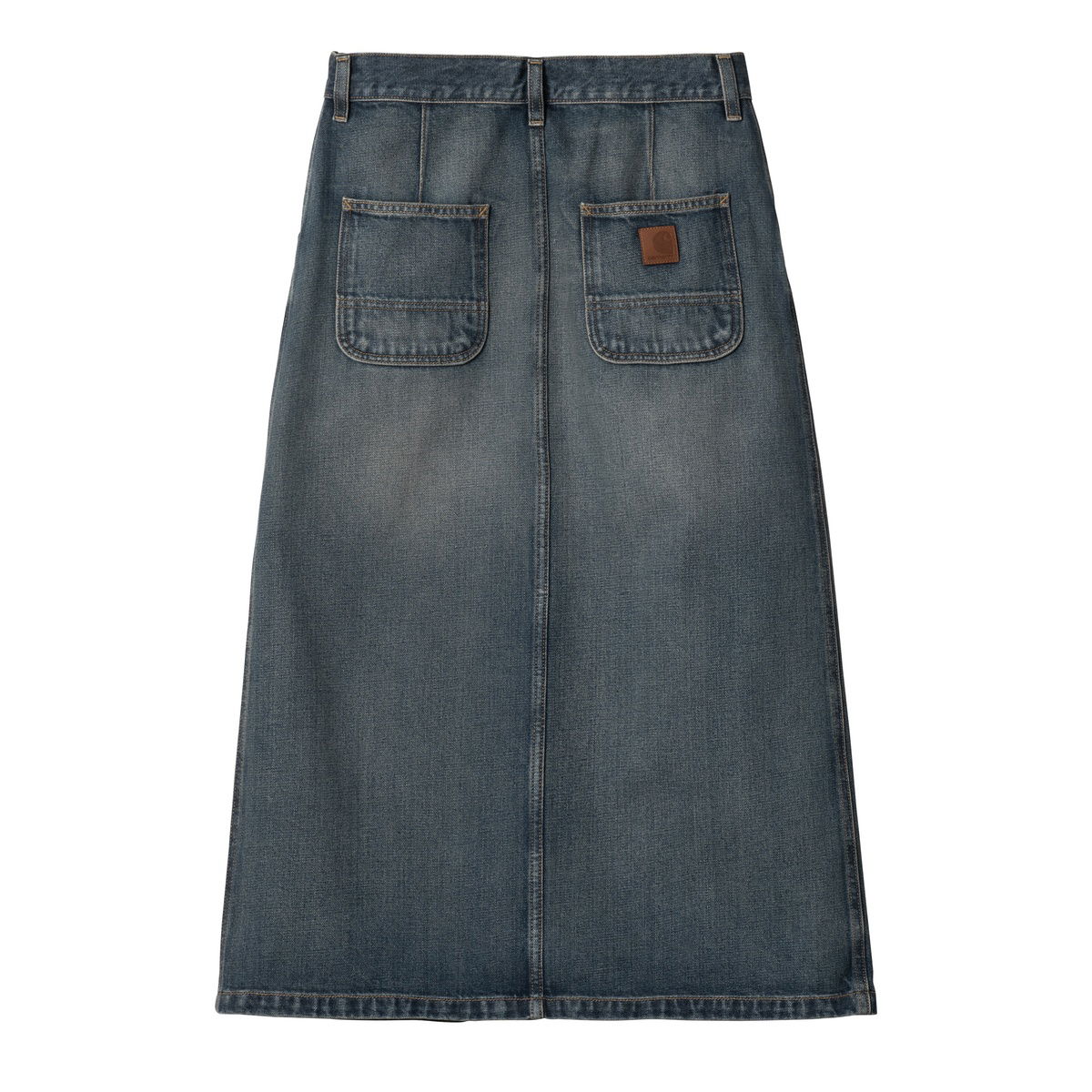 Nederdel Carhartt WIP Worn Wash Button-Front Denim Midi Skirt Blå | I034647_8, 1