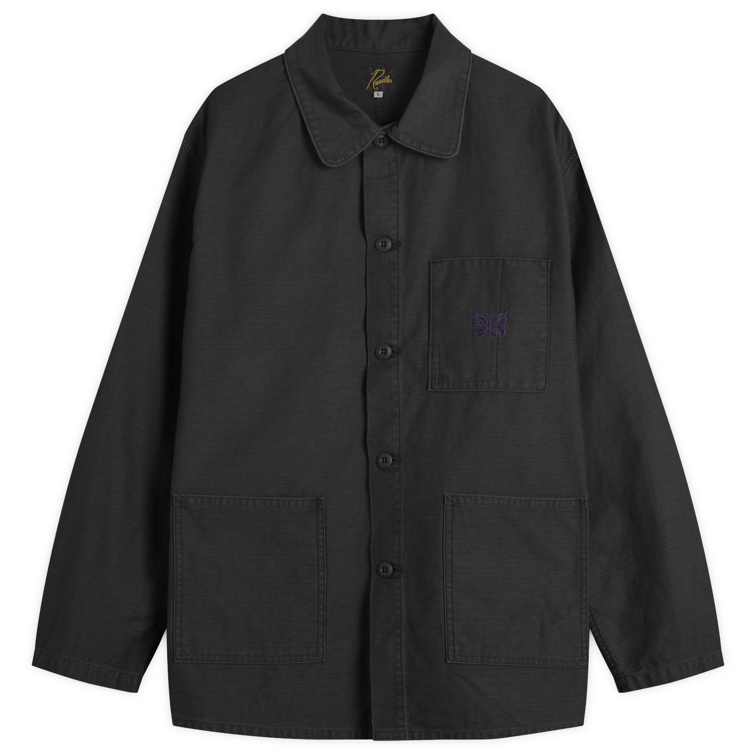 Jakke Needles Reversed Sateen Coverall Jacket Sort | RW215-B, 1