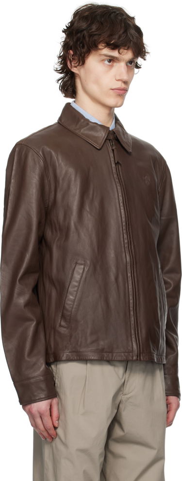 Jakke Polo by Ralph Lauren Polo Ralph Lauren Zip Leather Jacket Brun | 710671431002, 1