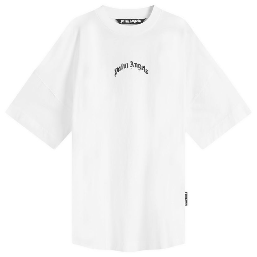 T-shirt Palm Angels Curved Logo T-Shirt Hvid | PMAA002S25JER0010310