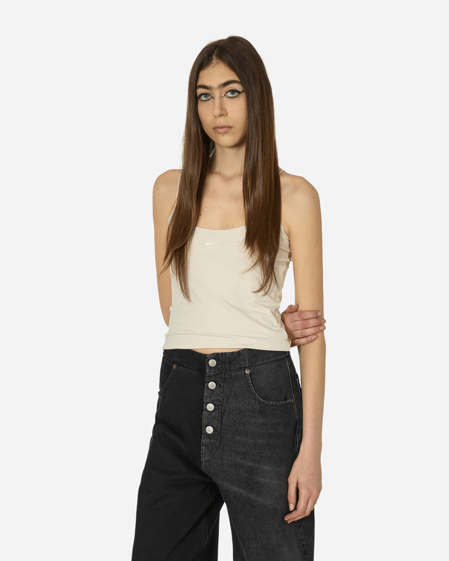 Tanktop Nike Cami Tank Top Light Orewood Brown Beige | FN3685-104, 1