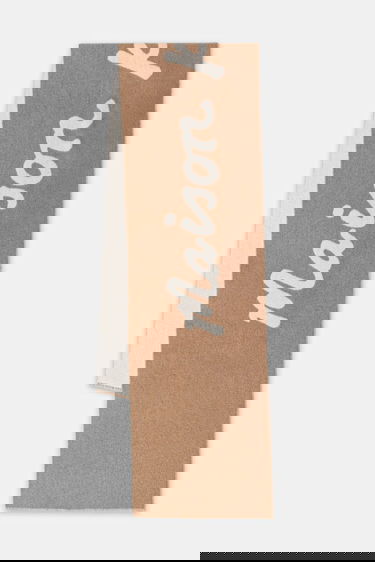 Tørklæde MAISON KITSUNÉ Scarf with wool blend Handwriting Beige | PM06202WB0038, 0