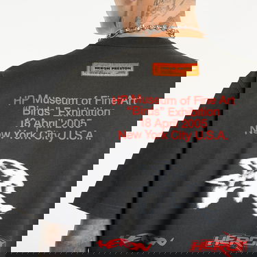 T-shirt HERON PRESTON 'Museum' T-Shirt Sort | HMAA032F23JER0051025, 1