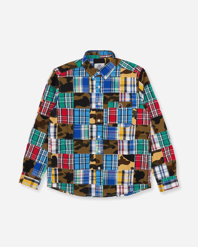 Skjorte BAPE Patchwork Shirt Flerfarvet | 1G30131005 MULTI