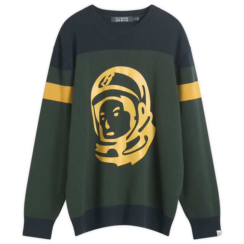 Sweater BILLIONAIRE BOYS CLUB Astro Panelled Knit Jumper Grøn | B25334-DGN