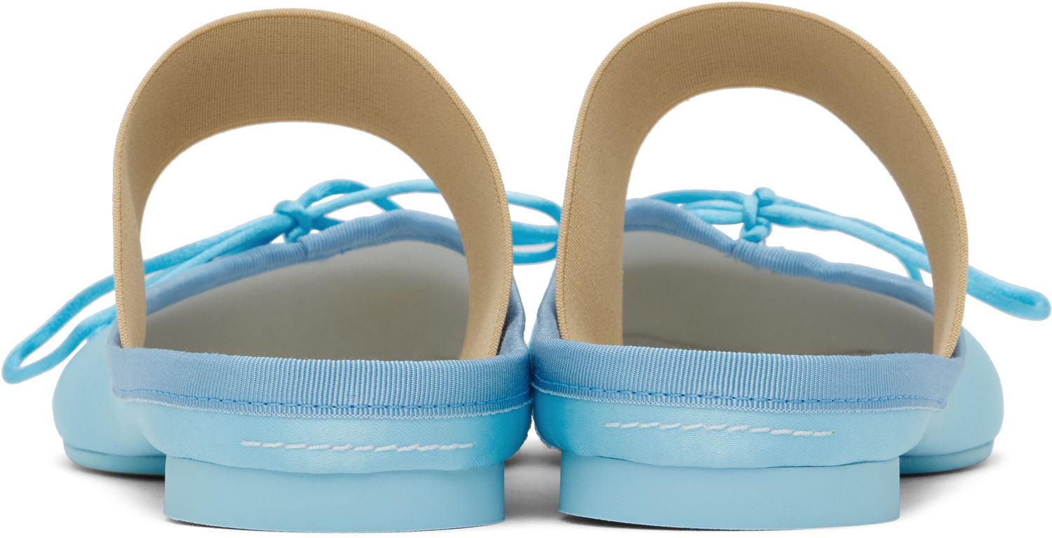 Sneakers og sko Maison Margiela MM6 Maison Margiela Satin Ballerina Mules Blå | S59WX0074 P5560, 1