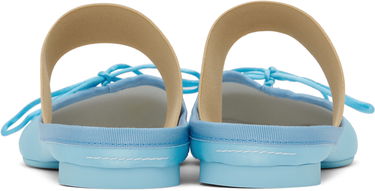 Sneakers og sko Maison Margiela MM6 Maison Margiela Satin Ballerina Mules Blå | S59WX0074 P5560, 1