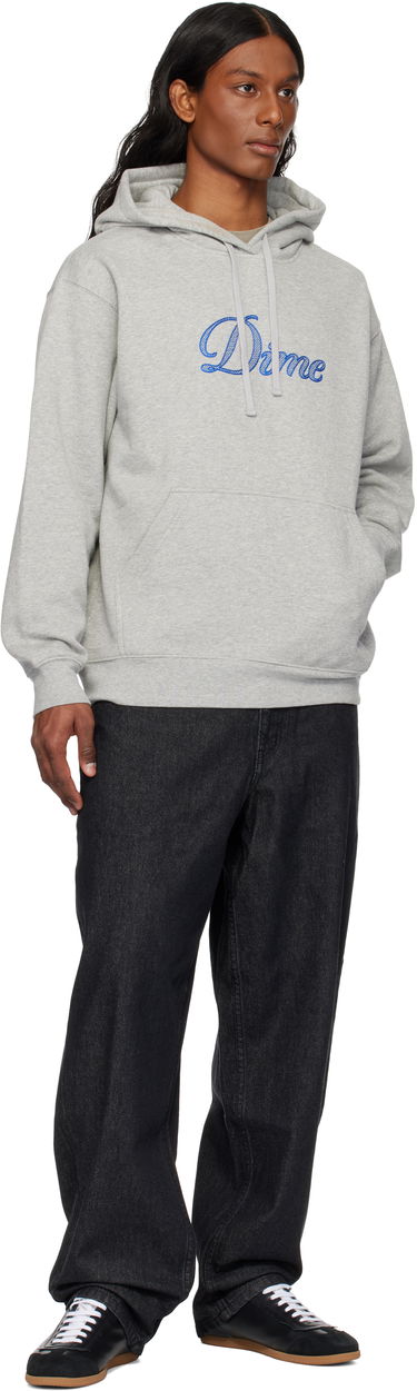 Sweatshirt Dime Cursive Logo Hoodie Grå | DIME2SP2544GRY, 3