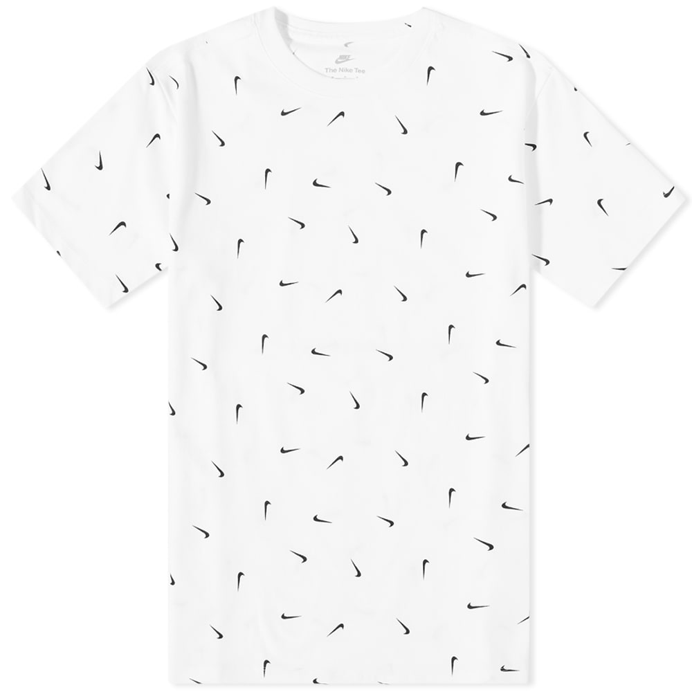 T-shirt Nike Allover-Print T-Shirt Hvid | DR7909-100, 0