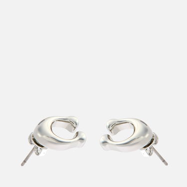 Øreringe Coach Bubble C Stud Earrings Metalisk | 37369816RHO030, 1