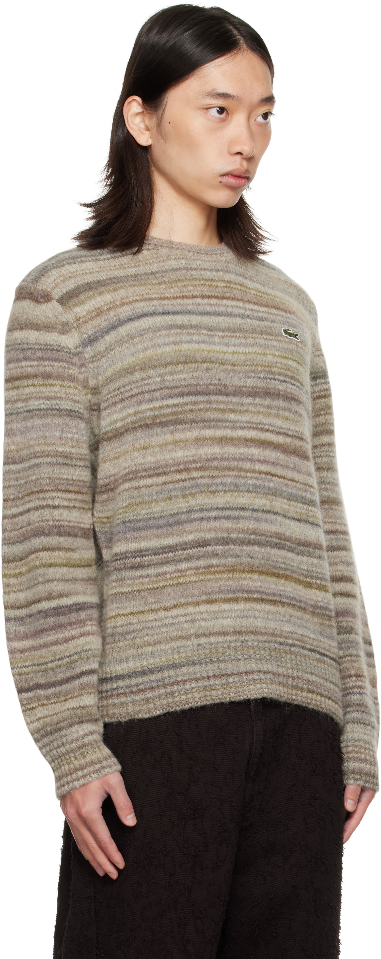 Sweater Lacoste Lacoste Knit Alpaca and Wool Blend Sweater Beige | AH5221_9IP, 1