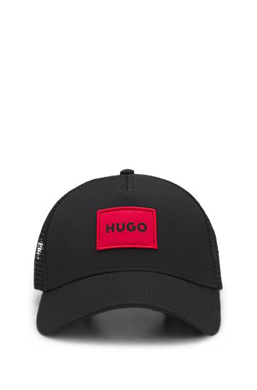Kasket BOSS HUGO Twill Trucker Cap with Logo Label Sort | 50519398, 0