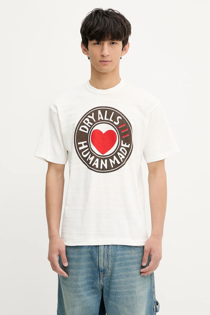 T-shirt Human Made Human Made DRY ALLS Heart T-Shirt Hvid | HM29TE003