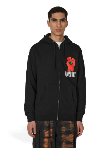 Sweatshirt Pleasures HST Graphic Zip Hooded Sweatshirt Sort | P22W051 BLACK