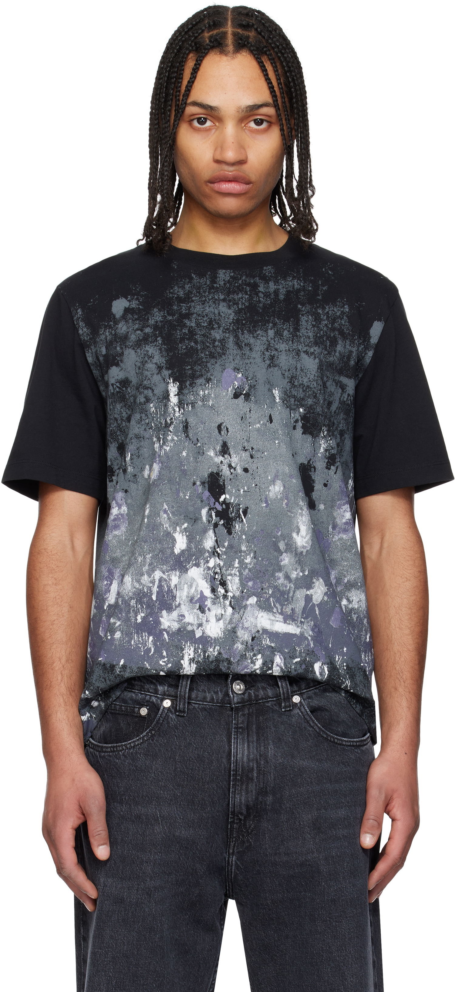T-shirt rag & bone Rag & Bone Splatter Print T-Shirt Sort | MBC25ST033KJ33, 0